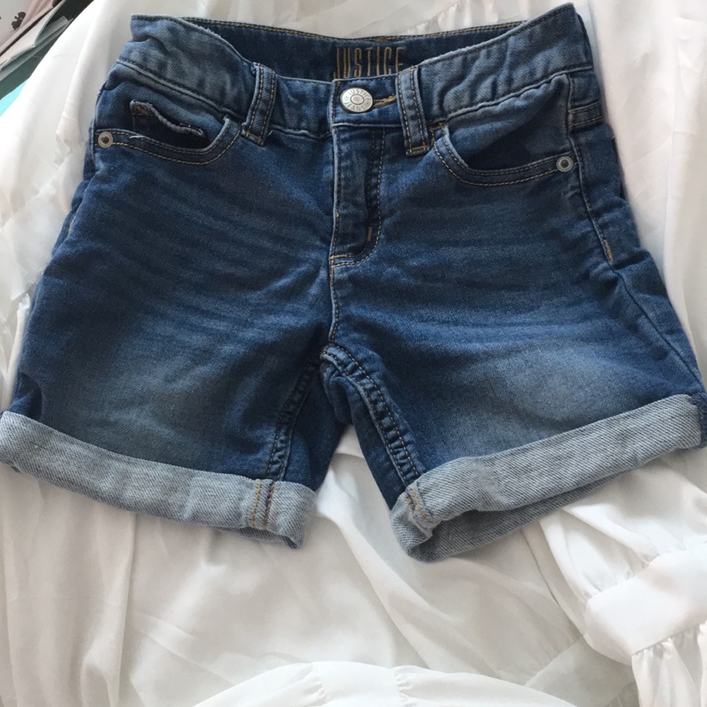 Girls jean shorts from justice size 10 slim